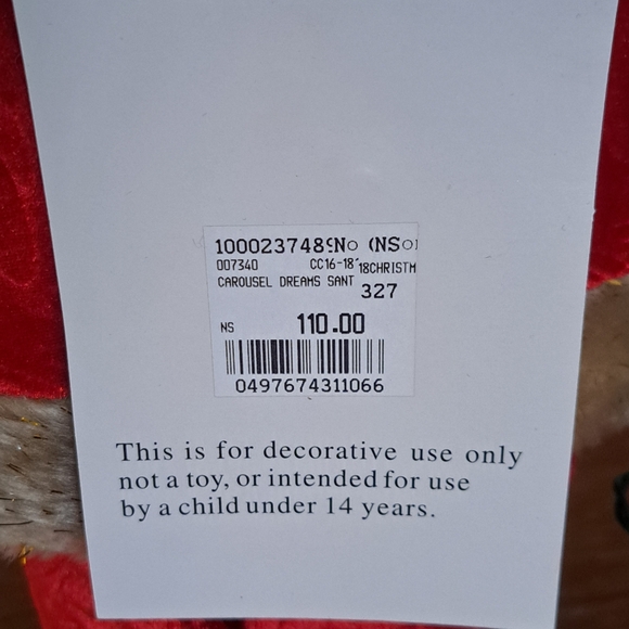 Festive Santa Claus Holiday Figurine in Red - Picture 13 of 16